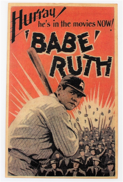 Babe Ruth Original Movie Card - Hurray Hes in the Movies !!