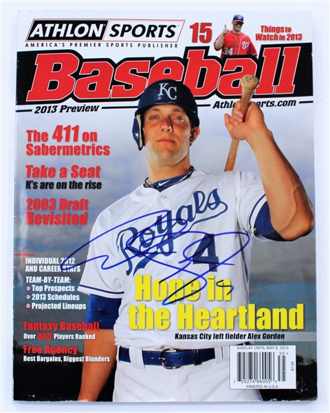 Alex Gordon Signed Athlon Sports Baseball Magazine