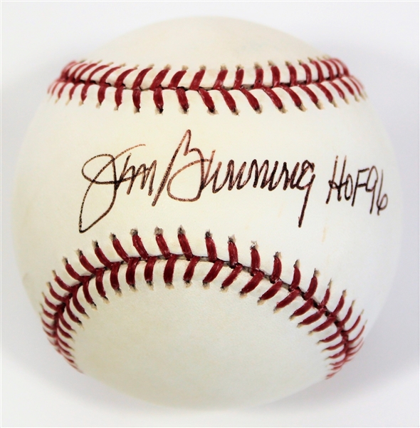 Jim Bunning Signed Basebll HOF 96