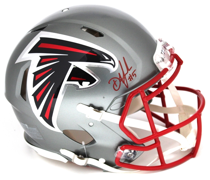 Drake London Signed Atlanta Falcons #5 Helmet - Beckett Witnessed