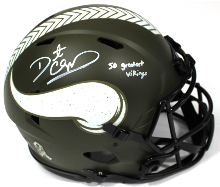 Daunte Culpepper Signed Salute to Service Vikings Helmet - JSA WA690290