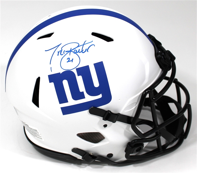 Tiki Barber Signed NY Giants #21 Helmet Radktke Sports LOA