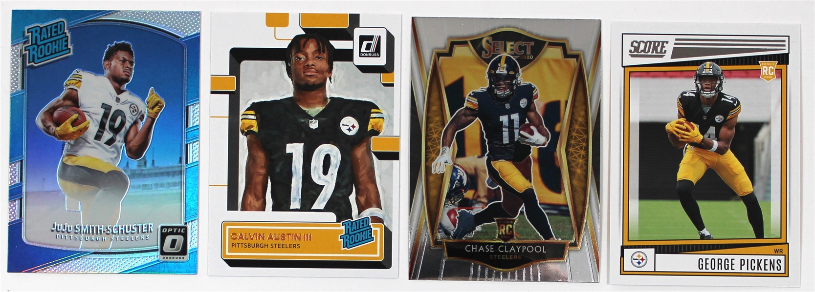 Pittsburgh Steelers Lot of 4 Pickens - Claypool - Smith - Austin Cards