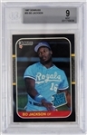  1987 Donruss Bo Jackson Rookie Card. Beckett 9 Mint