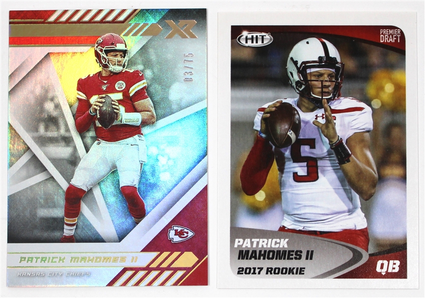 Patrick Mahomes2017 Rookie & Mahomes 2020 Panini 03/75 Cards