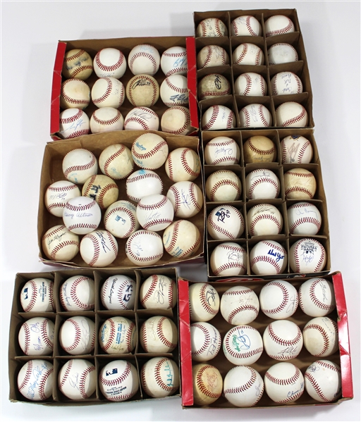 75 Signed OMLB - OALB - ONLB Baseballs 