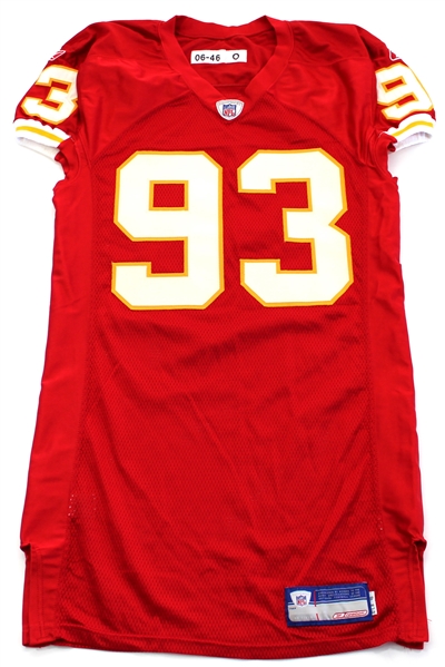 Kansas City Chiefs Game Used number 93 06-46-O No Name Plate 