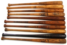 Vintage Assorted Baseball Bats Lot of 10