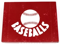 Charles O. Finley unopened box of 1 Dozen Orange Baseballs 