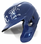 Salvador Perez 2023 GU & Signed Royals Batting Helmet Photo Match -MLB