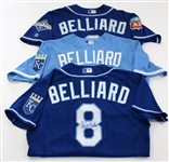 Rafael Belliard Lot of 3 Game Used & Signed Royals Coachs Jerseys 