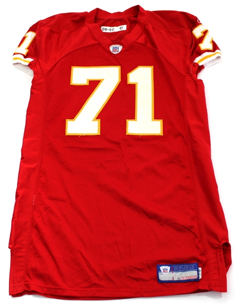 Game Used Football Jersey Kansas City Chiefs #71 2006