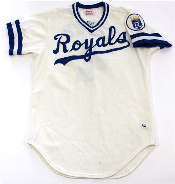 Greg Pryor 1982 Game Used Kansas City Royals Jersey