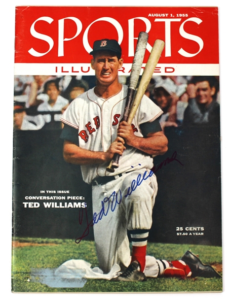 Ted Williams Signed Sports Illustrated 8/1/1955 - JSA Letter