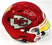 KC Chiefs Swarovski Crystal Helmet Signed by Patrick Mahomes - Becket