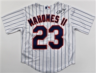 Patrick Mahomes 11 Dual Signed NY Mets Kids Jersey - JSA