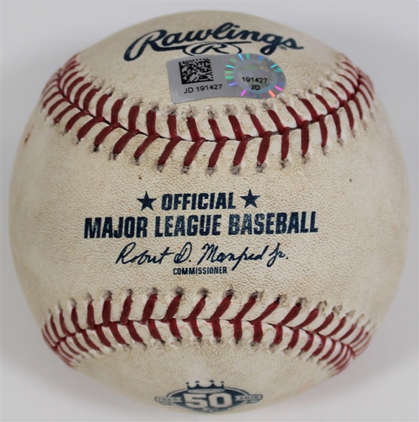 Game Used Baseball Royals - Indians MLB JD191427-Sep 29, 2018