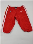 Travis Kelce 2020 Red Game Used Kansas City Chiefs Pants