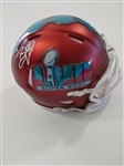 GM Brett Veach Signed LVll Mini Helmet Kansas City Chiefs JSA COA 