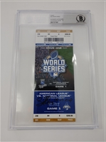 Salvador Perez Signed 2015 World Series Ticket Beckett