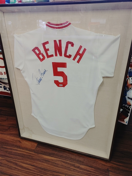 Johnny Bench Signed Cincinnati Reds Jersey PSA