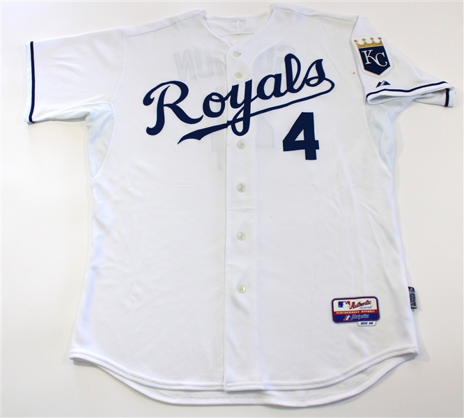 Alex Gordon 2013 Game Used Kansas City Royals Jersey