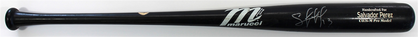 Salvador Perez 2012 Game Used & Signed Kansas City Royals Bat