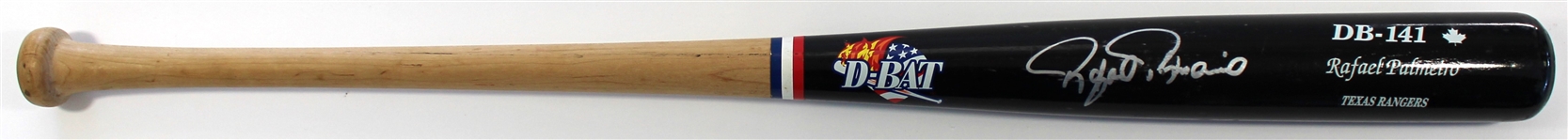 Rafael Palmeiro Game Used/ Issued & Signed Texas Rangers Bat