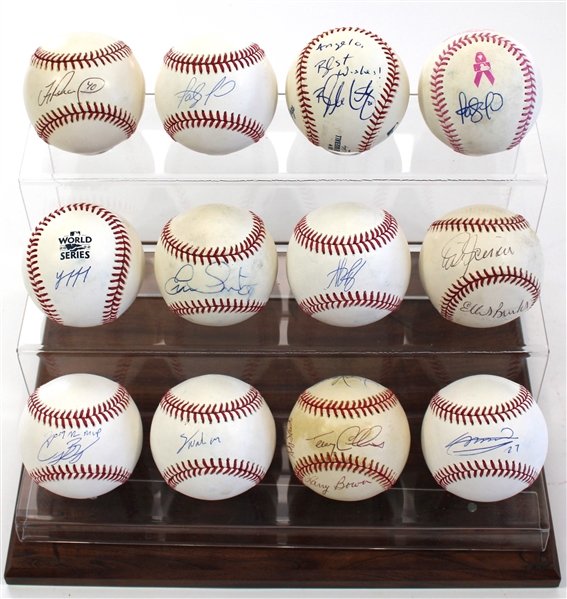 Lot of 12 Signed Baseballs