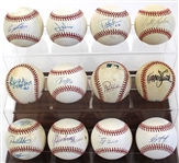 Lot of 12 Signed Baseballs