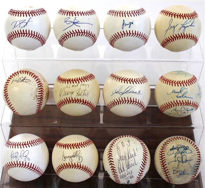 Lot of 12 Signed Baseballs