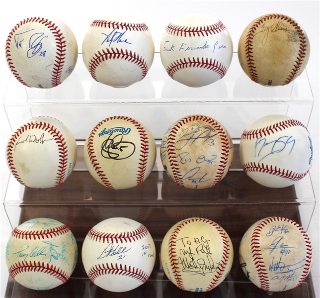 Lot of 12 Signed Baseballs