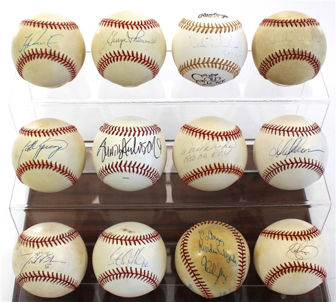 Lot of 12 Signed Baseballs