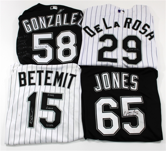 Lot of 4 Signed Chicago White Sox Jerseys