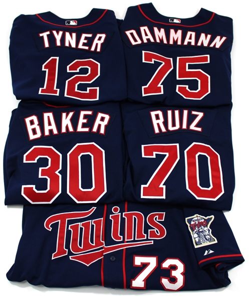 Minnesota Twins Lot of 5 Game Used Jerseys