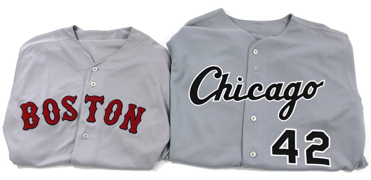 Jackie Robinson #42 Red & White Sox Game Used Jerseys