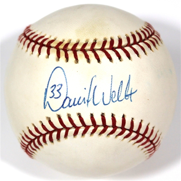 David Wells Signed Baseball