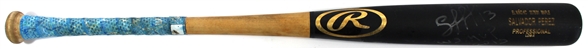 Salvador Perez Game Used & Signed Bat