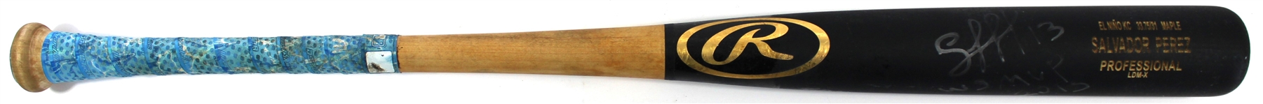 Salvador Perez Game Used & Signed Bat