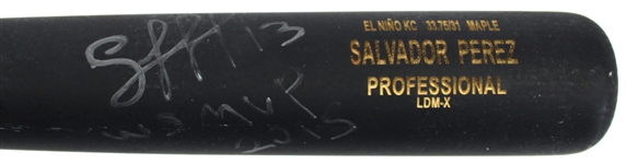 Salvador Perez Game Used & Signed Bat