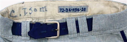 Paul Splitorff 1972 Kansas City Royals Game Used Pants & Belt 