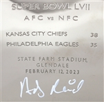 Patrick Mahomes & Andy Reid Signed Full Size Super Bowl 57 Trophy