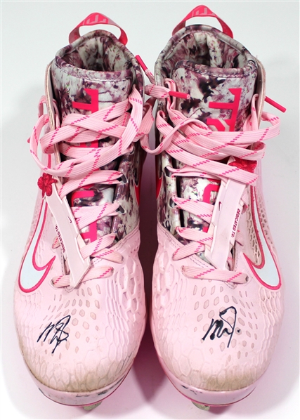Mike Trout Game Used & Signed Mothers Day Cleats 
