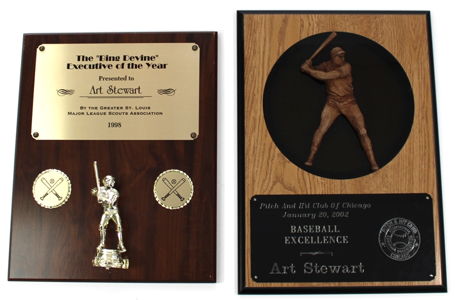 Art Stewart Personal Awards - Pitch & Hit Chicago - MLB Scouts Association