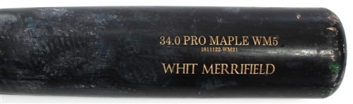 Whit Merrifield Game Used Independence Day Jersey & Bat - MLB Signed