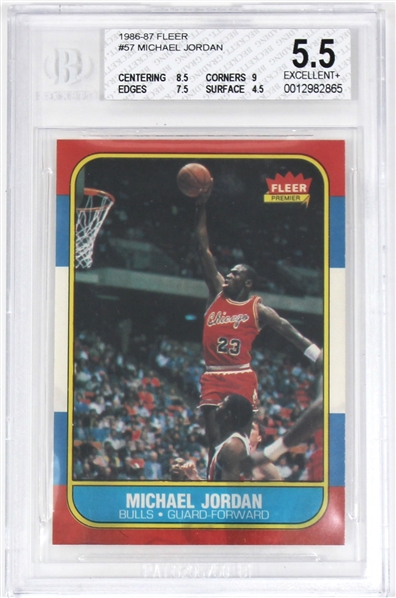 Michael Jordan Rookie Card Excellent + 5.5