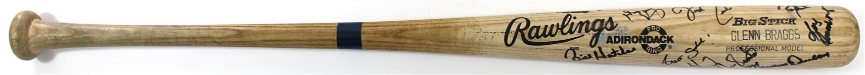 Glenn Braggs Teams Signed Bat