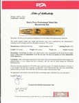 Marty Perez Game Used & Signed Bicentennial Bat PSA - 1B31404