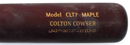 Colton Cowser 2024 Game Used Bat Baltimore 1st Round Pick