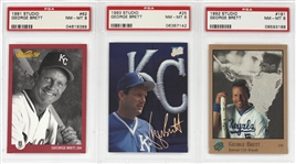 George Brett Lot of 3 PSA NM-MT Baseball Cards - PSA